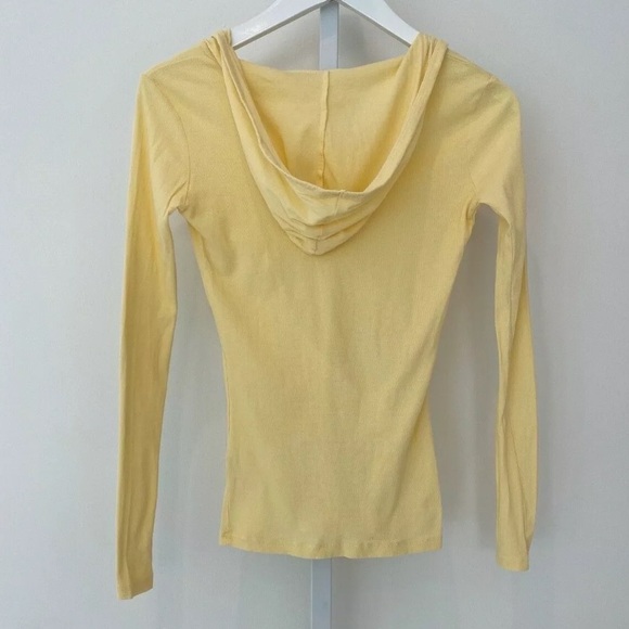 STEPHANIE B YELLOW LONG SLEEVE HOODIE SMALL NWOTS! - Picture 4 of 15